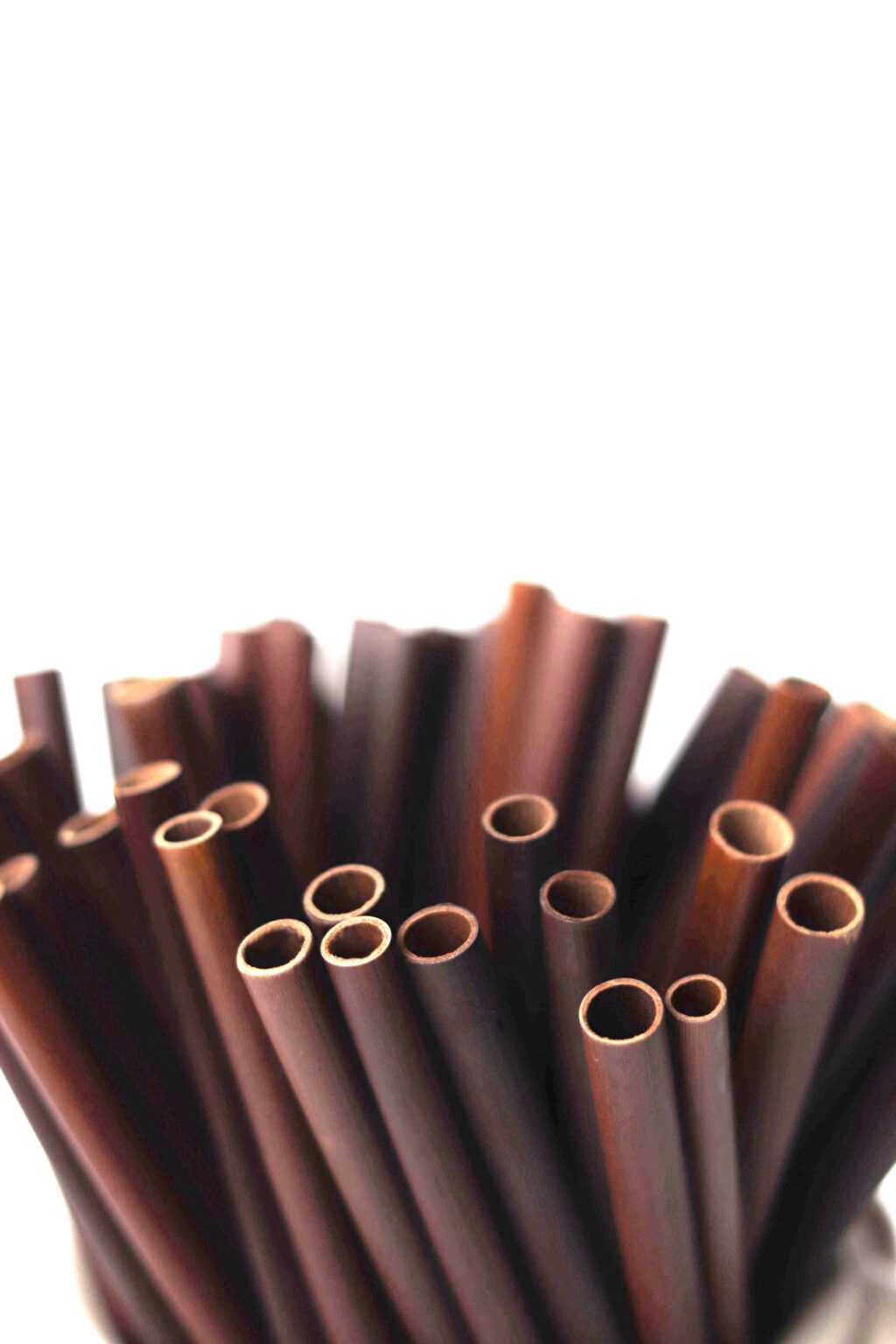 Dark reed drinking straws